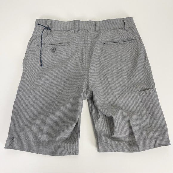 NEW Vintage 1946 Shorts Mens 30 Gray Pencil Stripe Gold - Picture 2 of 12